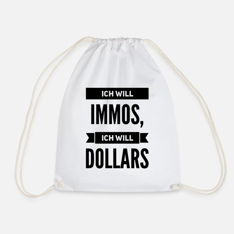 I want Immos - Drawstring Bag - white
