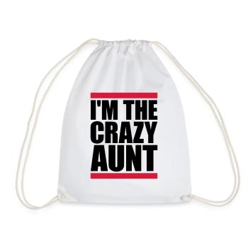 at The Crazy Aunt - Drawstring Bag - white - Front