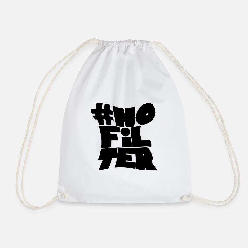 No filter - Drawstring Bag - white