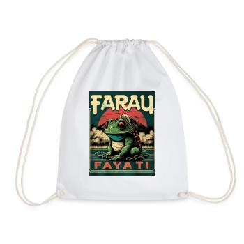 Tee shirt grenouille retro - Sac de sport léger - blanc - Devant