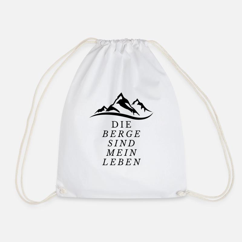 Die Berge sind mein Leben - Turnbeutel - Weiß