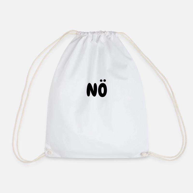 No - Drawstring Bag - white