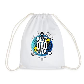 Best Dad Ever - Drawstring Bag - white - Front