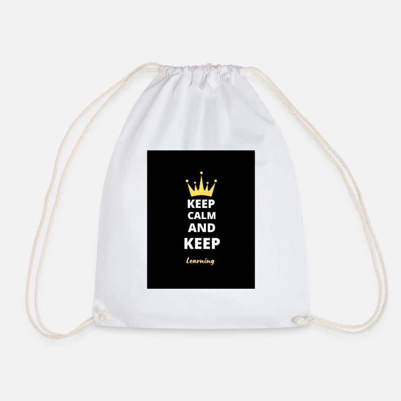 Keep Calm And Keep Learning T-Shirt - Turnbeutel - Weiß