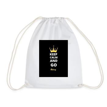 Restez calme et allez faire du vélo T-shirt - Sac de sport léger - blanc - Devant