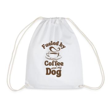 Coffee Dog lover - Drawstring Bag - white - Front