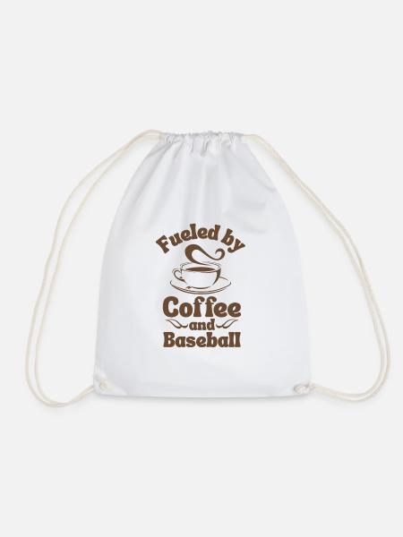 Kaffee Baseball-Liebhaber - Turnbeutel - Weiß