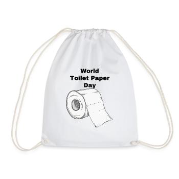 « Journée mondiale du papier toilette » design amusant - Sac de sport léger - blanc - Devant