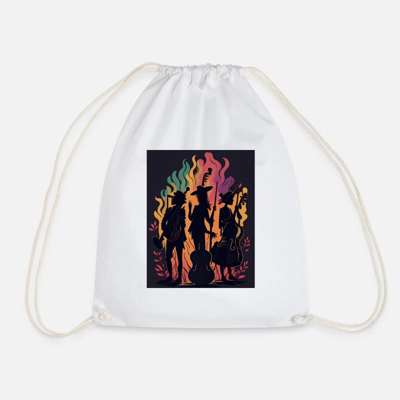 The Musical Flame - Drawstring Bag - white