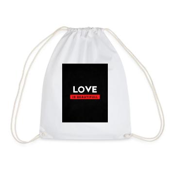 Black White Simple Is Beautiful T shirt - Sac de sport léger - blanc - Devant