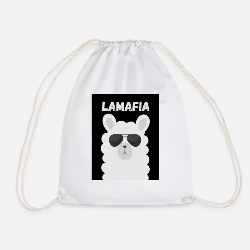 HUMOR THE MAFIA - Drawstring Bag - white
