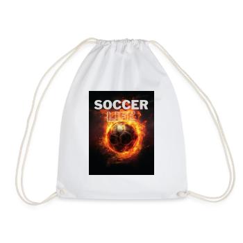 Soccer Life T-Shirt - Drawstring Bag - white - Front