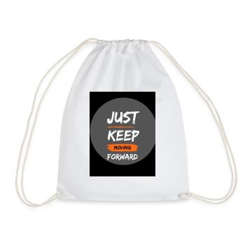 White And Brown Minimalist Coffee T shirt Design - Drawstring Bag - white - Front