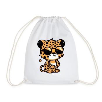 Zoolto the Leopard - Drawstring Bag - white - Front