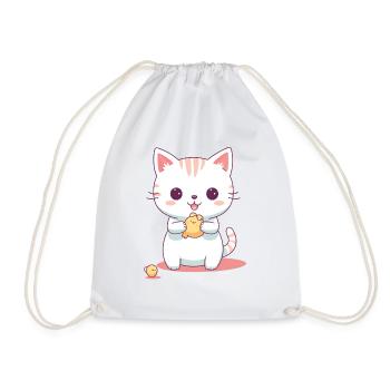Mignon Kitten Design #4 - Sac de sport léger - blanc - Devant