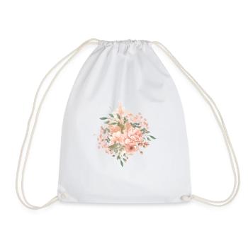 Blumen Boho Style - Turnbeutel - Weiß - Vorne