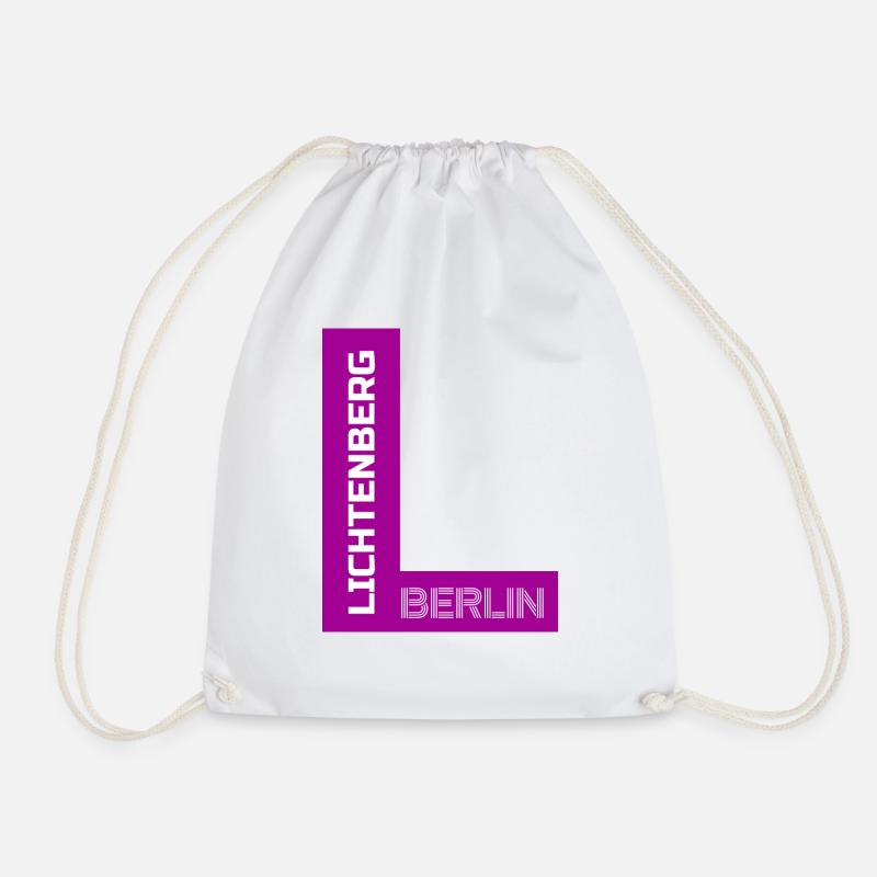 L Berlin Lichtenberg pink - Turnbeutel - Weiß
