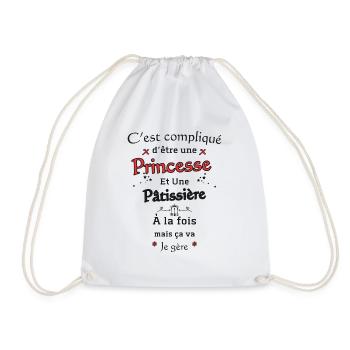 Princesse Pâtissière - Sac de sport léger - blanc - Devant