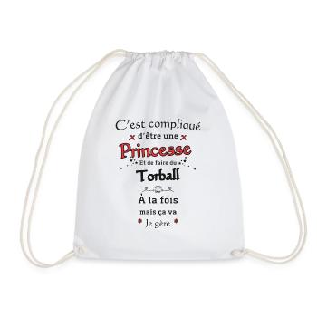 Princesse Et Torball - Sac de sport léger - blanc - Devant