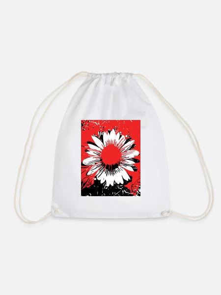 Sonnenblume - Turnbeutel - Weiß