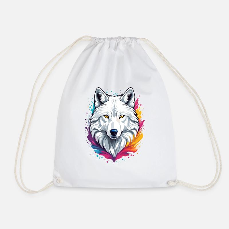 Arktischer Wolf - Turnbeutel - Weiß