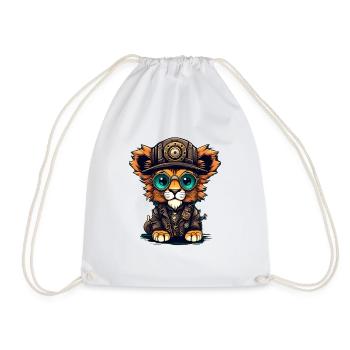 Lion Cub - Drawstring Bag - white - Front