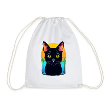 Bombay Katze - Turnbeutel - Weiß - Vorne