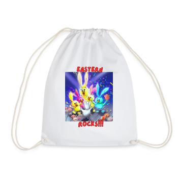 Easter rocks - Drawstring Bag - white - Front