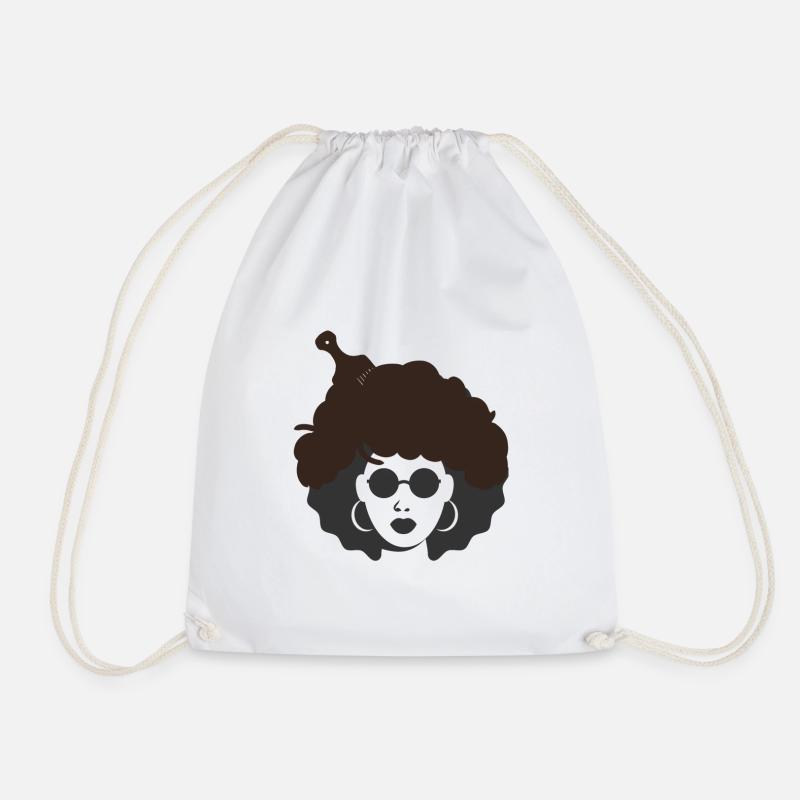 Afro Love - Sac de sport léger - blanc