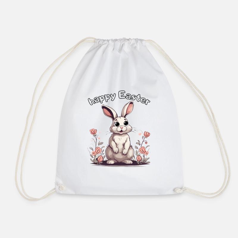 happy Easter rabbit - Turnbeutel - Weiß