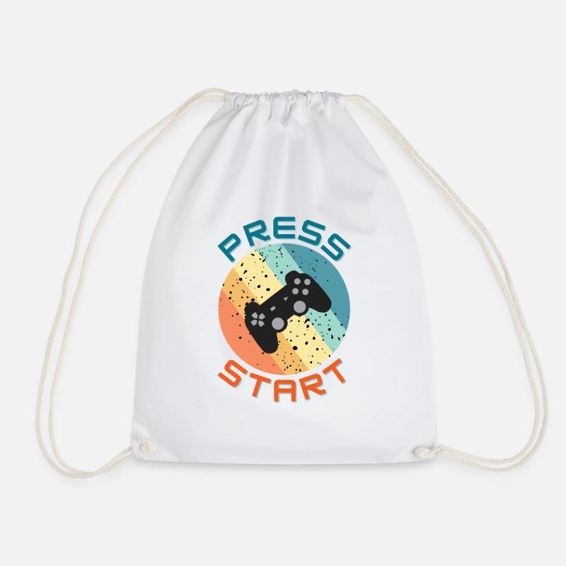 Play a Game and press start - Turnbeutel - Weiß