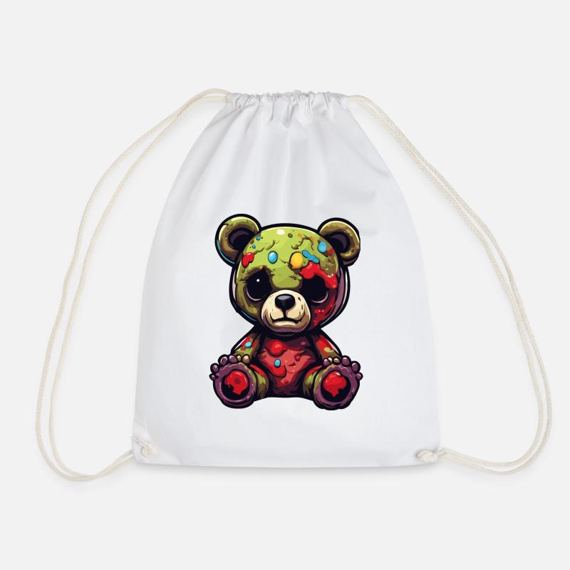 Teddybär / Kuscheltier / Stofftier / Geschenkidee - Turnbeutel - Weiß