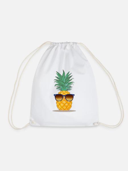 Ananas mit Sonnenbrille - Turnbeutel - Weiß