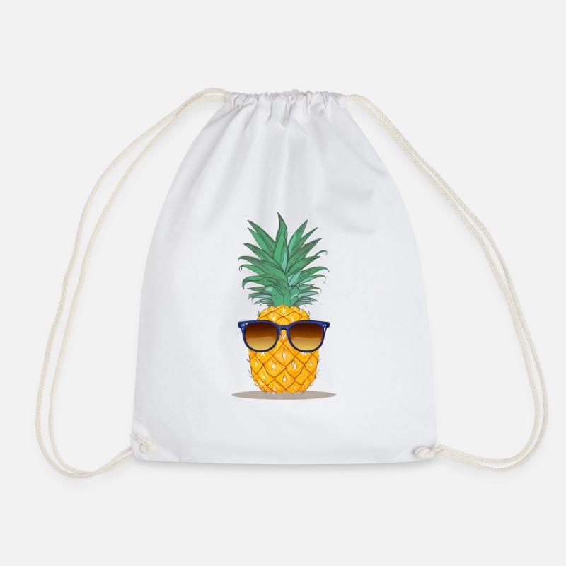 Ananas mit Sonnenbrille - Turnbeutel - Weiß
