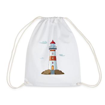 Lighthouse - Drawstring Bag - white - Front