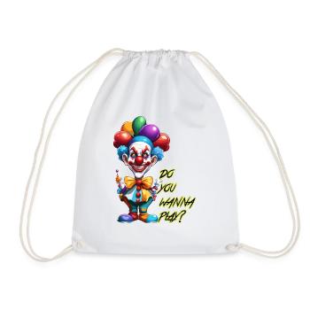 Clown / Circus / Carnival / Carnival / Playful - Drawstring Bag - white - Front