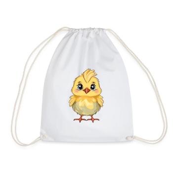 Chick - Drawstring Bag - white - Front