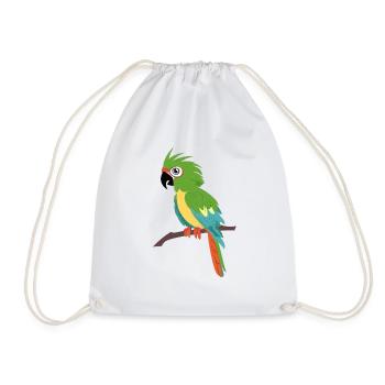 Parrot - Drawstring Bag - white - Front