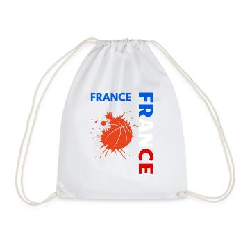 france basketball suporteurs design, basketball - Sac de sport léger - blanc - Devant
