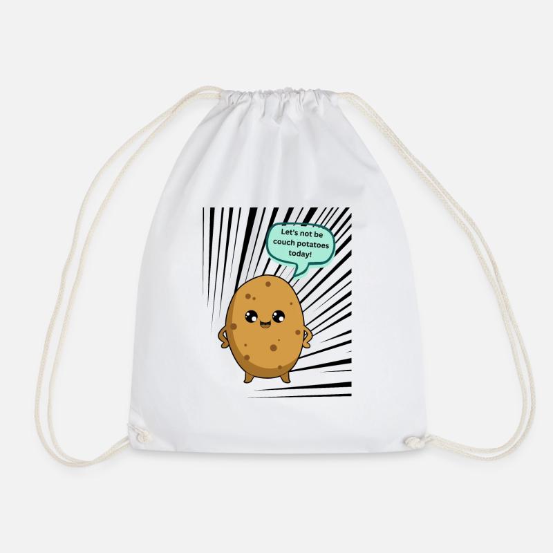 Potato - Let's not be couch potatoes today! - Turnbeutel - Weiß