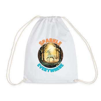 Unicorn8 - Drawstring Bag - white - Front