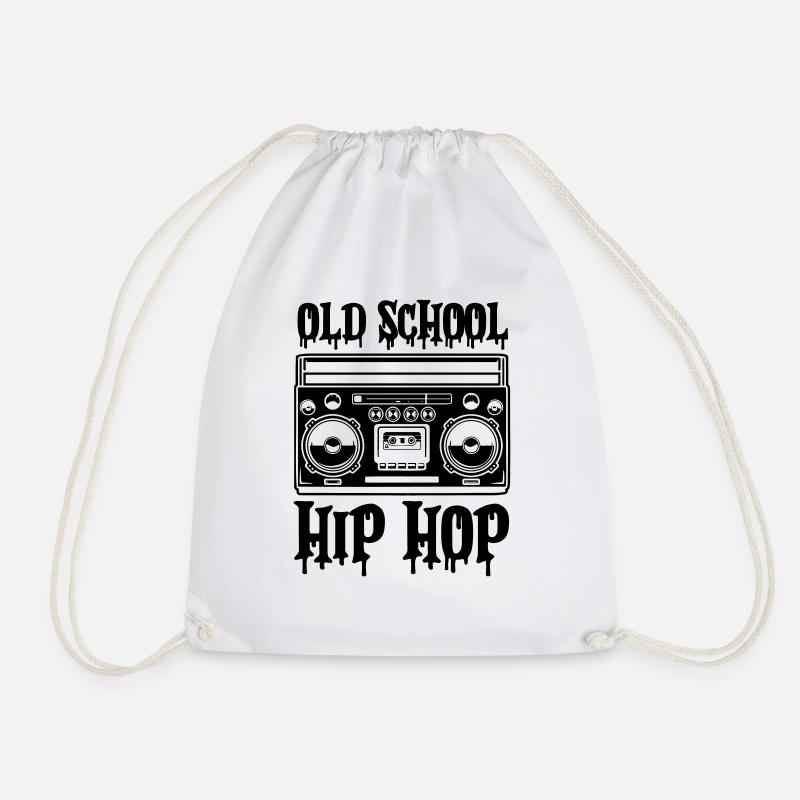 Ghettoblaster Old School Hip Hop - Drawstring Bag - white