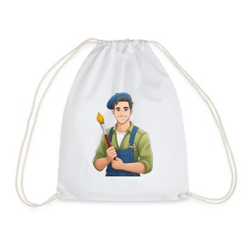 Artiste au pinceau - Sac de sport léger - blanc - Devant