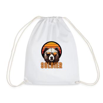 soldier 20240709 215450 0000 - Drawstring Bag - white - Front