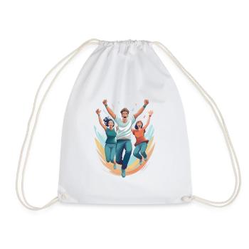 Sauter de joie - Sac de sport léger - blanc - Devant