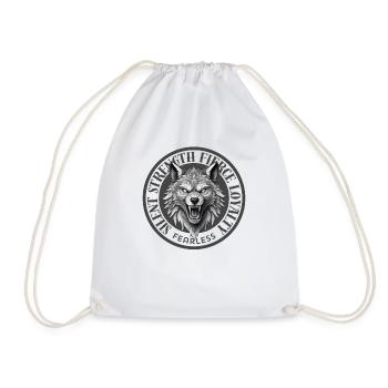 Silent Strength - Drawstring Bag - white - Front