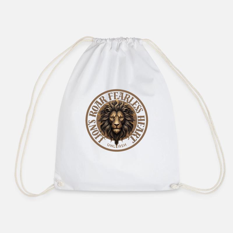 Fearless Heart - Drawstring Bag - white
