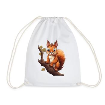 Écureuil - Sac de sport léger - blanc - Devant
