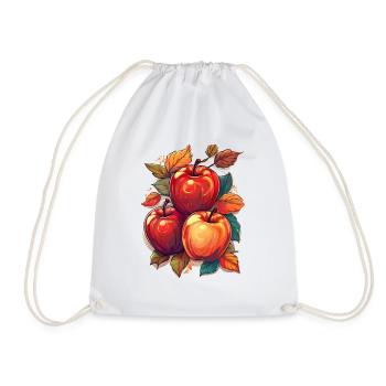 Äpfel im Herbst - Turnbeutel - Weiß - Vorne