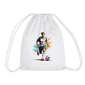 Fußball – Geschenk für Fußballspieler - Turnbeutel - Weiß - Vorne